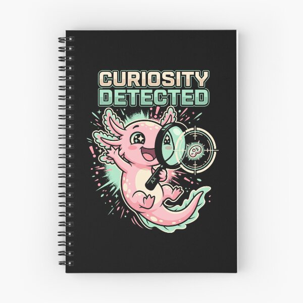 Item preview, Curiosity Detected Cute Axolotl Science Biology Graphic designed and sold by SplashTastic.