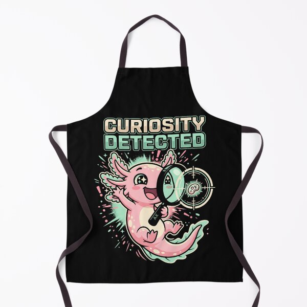 Item preview, Curiosity Detected Cute Axolotl Science Biology Graphic designed and sold by SplashTastic.