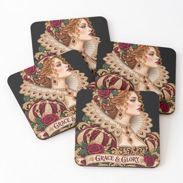 Item preview, Elizabethan Woman Portrait – Grace Strength Beauty Embroidered Art designed and sold by Emoji Emblems.