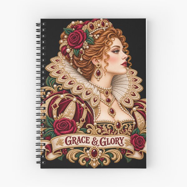 Item preview, Elizabethan Woman Portrait – Grace Strength Beauty Embroidered Art designed and sold by Emoji Emblems.