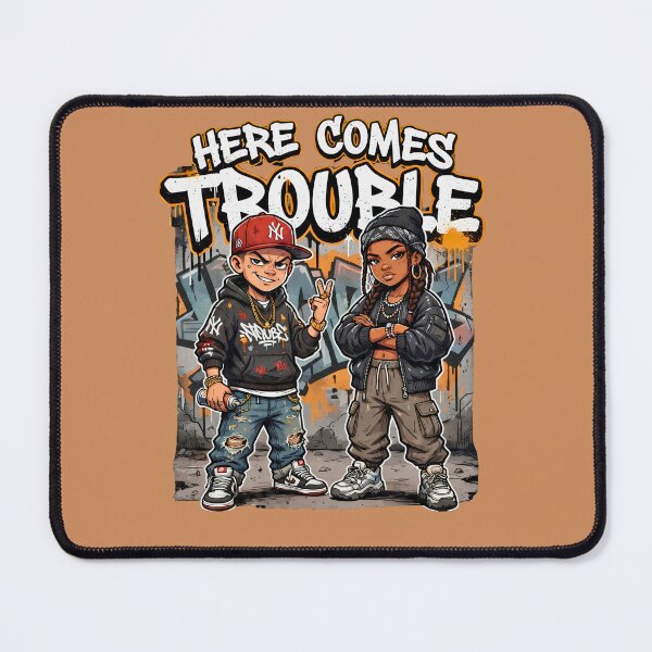 Item preview, Here Comes Trouble Urban Streetwear Graffiti Kids Cool Hip Hop Design designed and sold by digitalbob60.