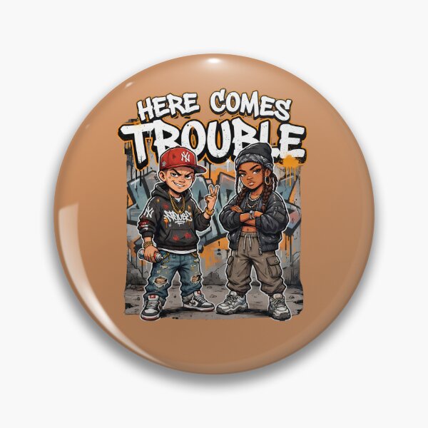 Item preview, Here Comes Trouble Urban Streetwear Graffiti Kids Cool Hip Hop Design designed and sold by digitalbob60.