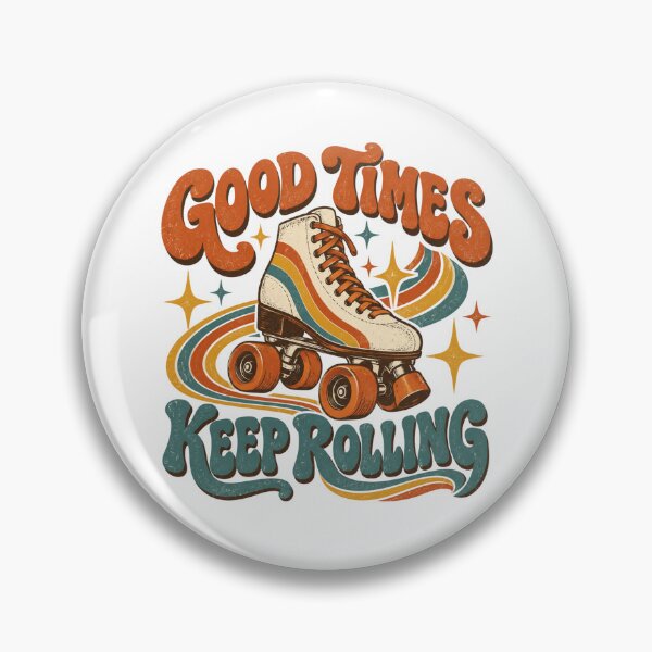 Item preview, Good Times Keep Rolling – Retro Roller Skate designed and sold by MotionBanana Art.