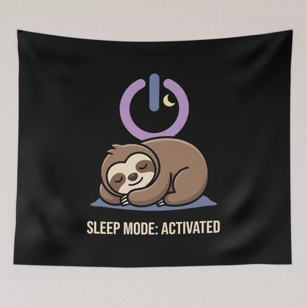 Item preview, Sleep Mode Activated Cute Sloth Sleeping Graphic designed and sold by SplashTastic.