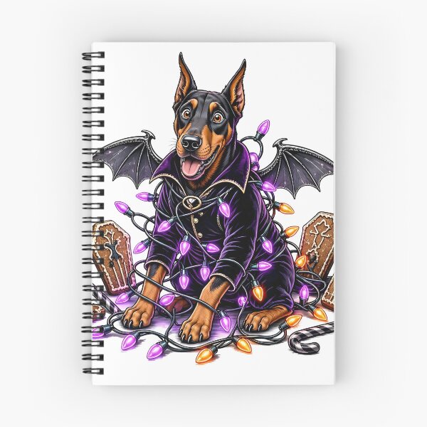 Item preview, Spooky Dracula Doberman with Halloween Gingerbread Coffins designed and sold by CraftyValley.
