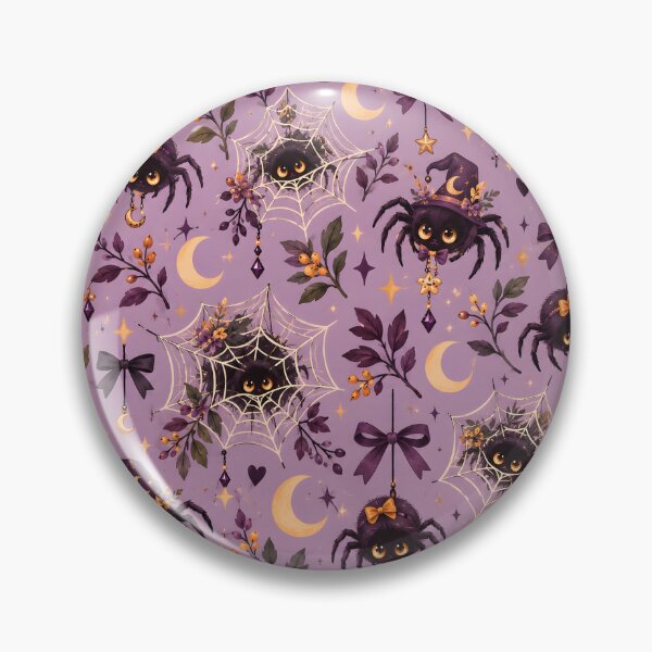 Item preview, Halloween Pattern: cute spiders and their webs designed and sold by DreamagineArtDesign.