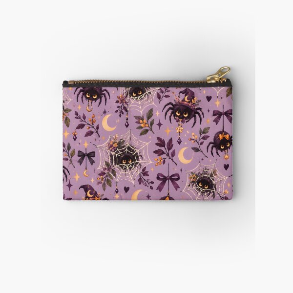 Item preview, Halloween Pattern: cute spiders and their webs designed and sold by DreamagineArtDesign.