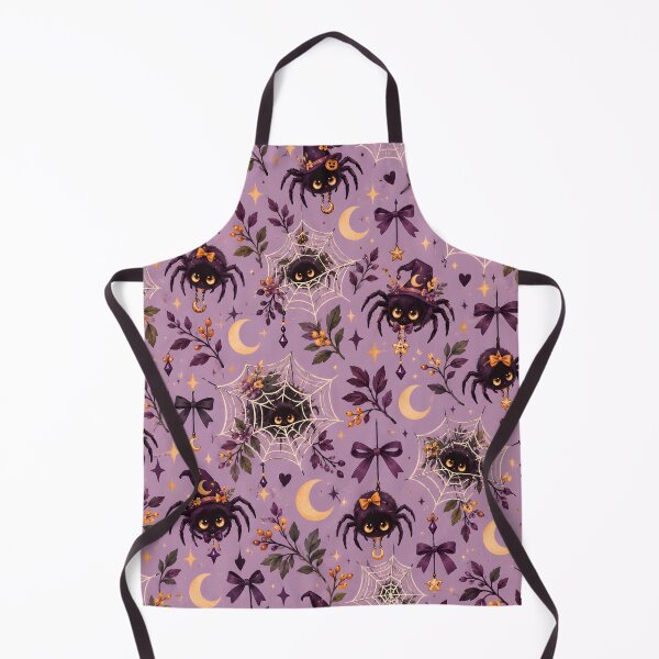 Item preview, Halloween Pattern: cute spiders and their webs designed and sold by DreamagineArtDesign.