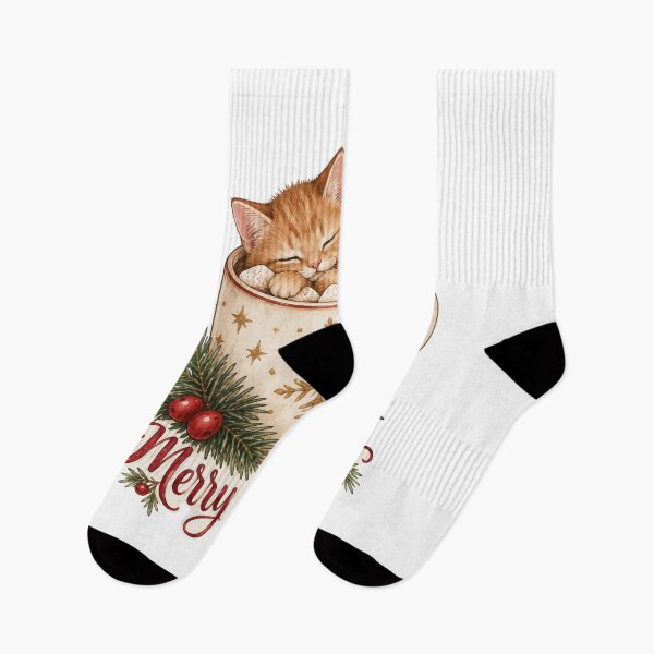 Item preview, Merry and Cozy Cat Cocoa Christmas Shirt designed and sold by DreamelleStudio.
