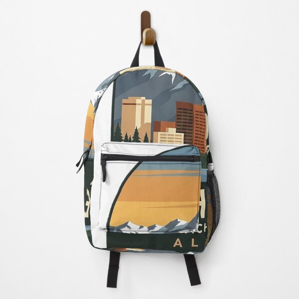 Item preview, Anchorage Skyline Chugach Mountains Alaska Travel Badge Sticker designed and sold by DetourDgn.