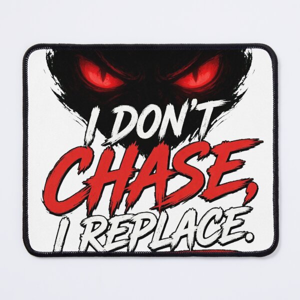 Item preview, I DON'T CHASE I REPLACE - Red Eyes Alpha Crown Motivation designed and sold by VYBE DARK Studio.