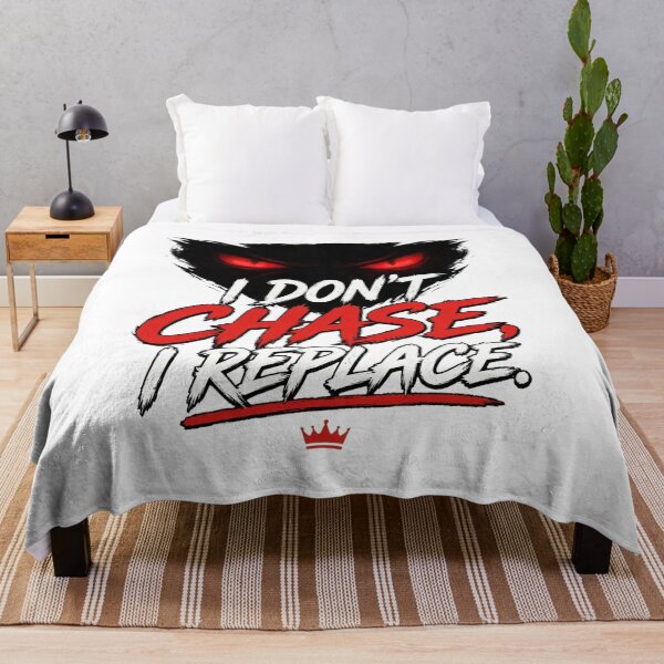 Item preview, I DON'T CHASE I REPLACE - Red Eyes Alpha Crown Motivation designed and sold by VYBE DARK Studio.