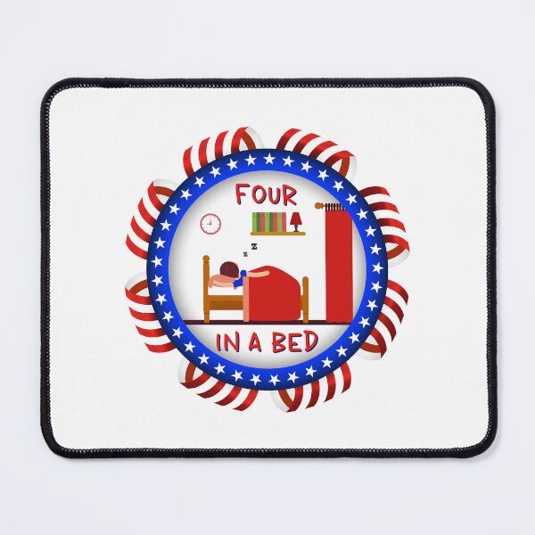 Item preview, Four In A Bed UK (on White) designed and sold by PawsitiveMum3.