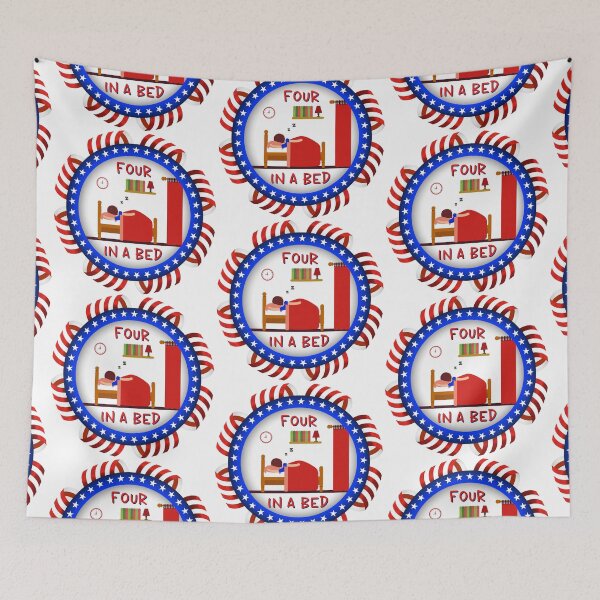 Item preview, Four In A Bed UK (on White) designed and sold by PawsitiveMum3.