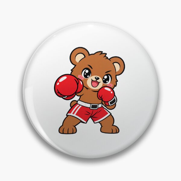 Item preview, Kawaii Bear Boxer Cute Boxing designed and sold by RonBear-Designs.