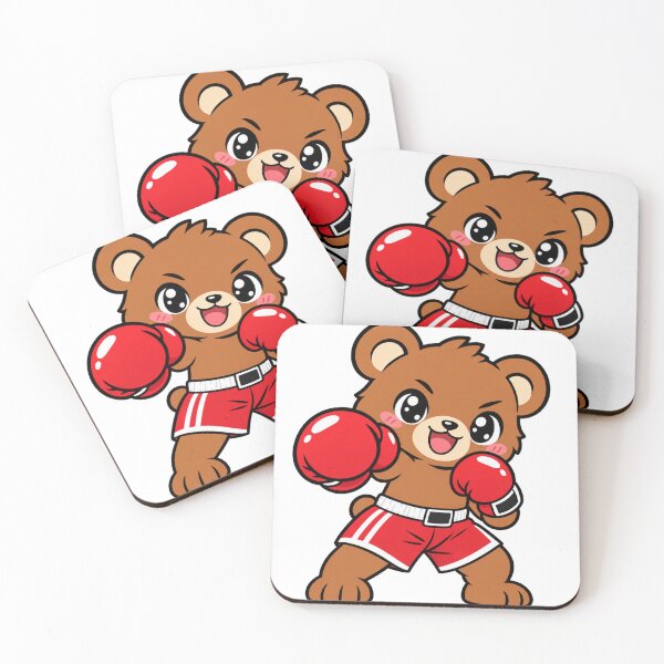 Item preview, Kawaii Bear Boxer Cute Boxing designed and sold by RonBear-Designs.