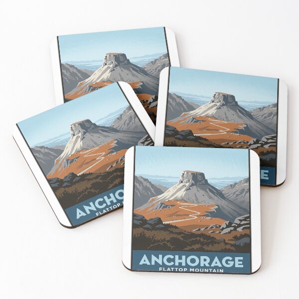 Item preview, Flattop Mountain Anchorage Alaska Hiking Travel Badge Sticker designed and sold by DetourDgn.