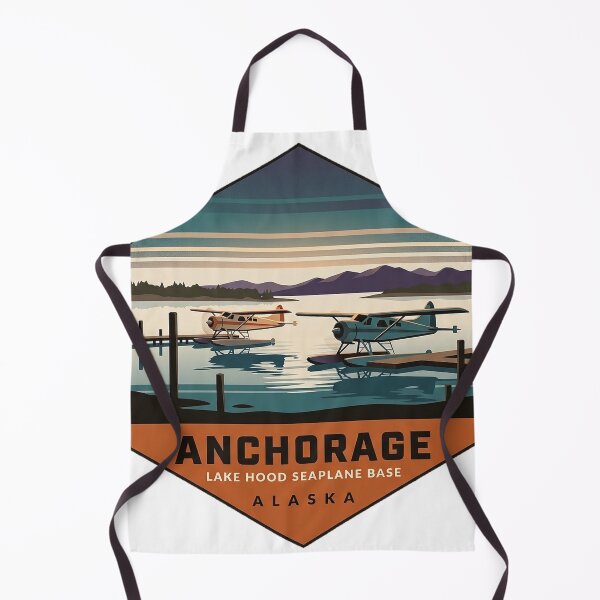Item preview, Lake Hood Seaplane Base Anchorage Alaska Badge Sticker designed and sold by DetourDgn.
