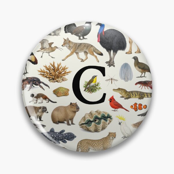 Item preview, Letter C Animal Alphabet Retro Identification Chart designed and sold by kakarikihill.