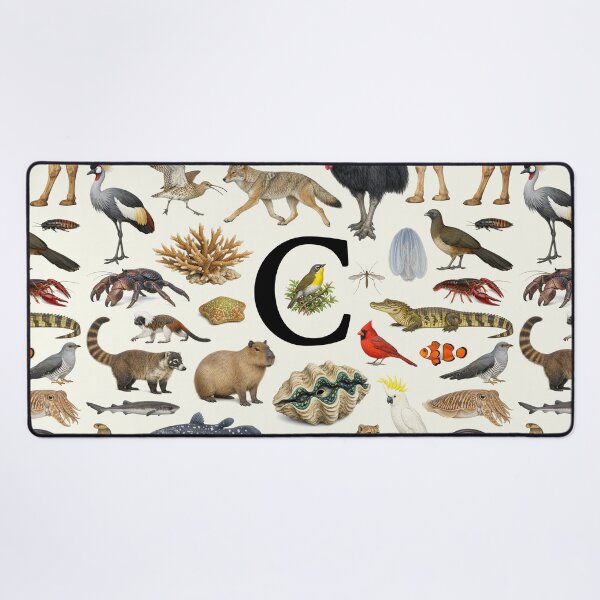 Item preview, Letter C Animal Alphabet Retro Identification Chart designed and sold by kakarikihill.