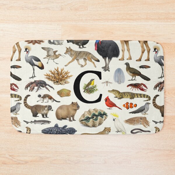 Item preview, Letter C Animal Alphabet Retro Identification Chart designed and sold by kakarikihill.