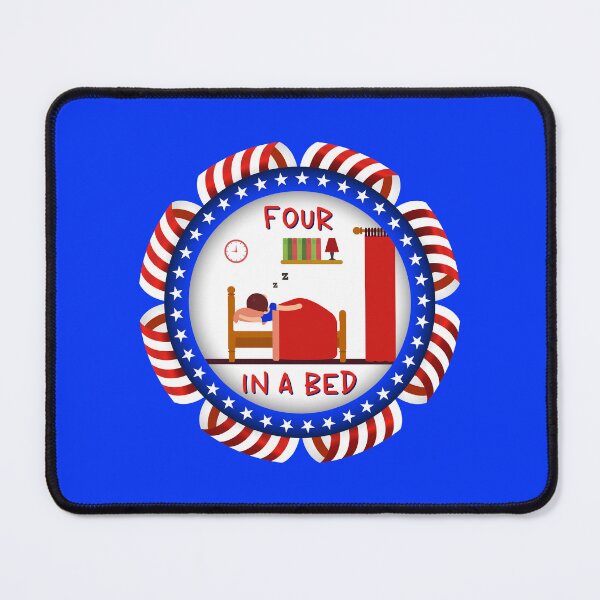 Item preview, Four In A Bed UK (on Blue) designed and sold by PawsitiveMum3.