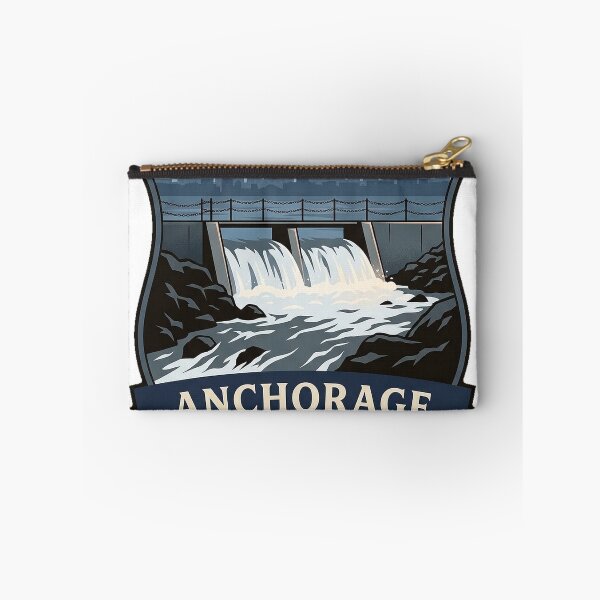 Item preview, Ship Creek Downtown Anchorage Alaska Crest Sticker designed and sold by DetourDgn.