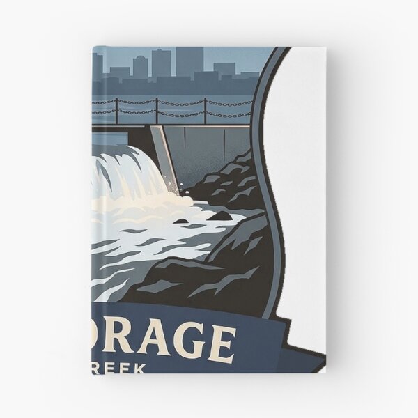 Item preview, Ship Creek Downtown Anchorage Alaska Crest Sticker designed and sold by DetourDgn.