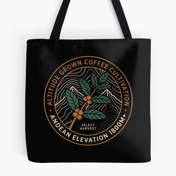 Item preview, Altitude Grown Coffee Cultivation Vintage Andean Emblem designed and sold by SplashTastic.