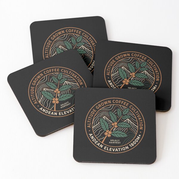 Item preview, Altitude Grown Coffee Cultivation Vintage Andean Emblem designed and sold by SplashTastic.