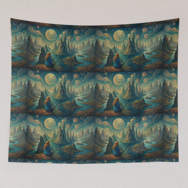 Item preview, Mystical Moonlit Fantasy Landscape designed and sold by EchoWave11.