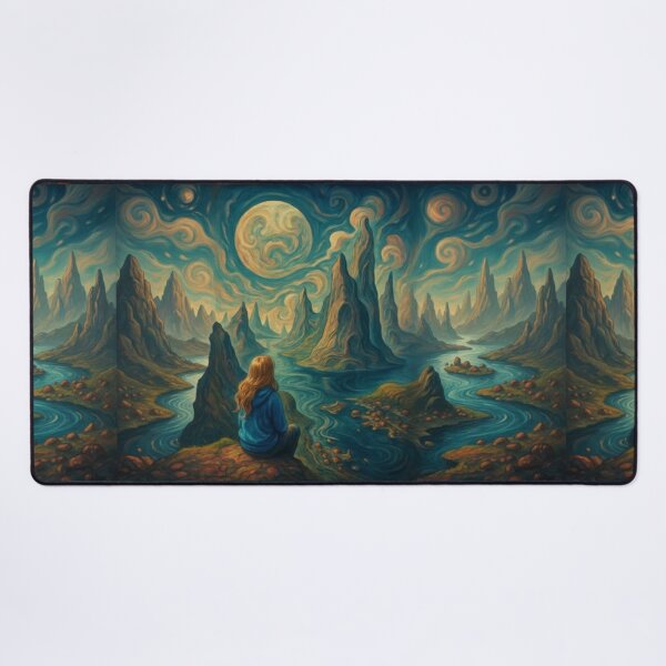 Item preview, Mystical Moonlit Fantasy Landscape designed and sold by EchoWave11.