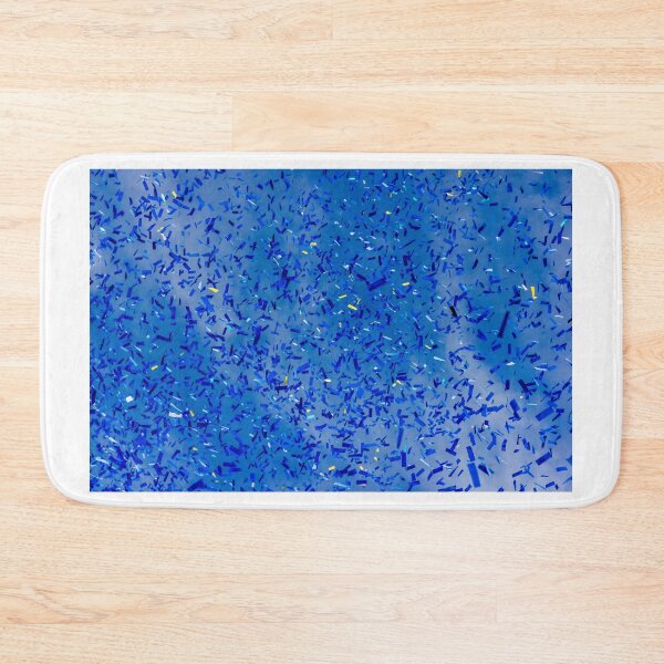Item preview, Blue Confetti Falling Over Sky Background Celebrating Party Event And Festive Atmosphere designed and sold by Nmallia.