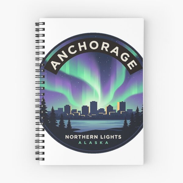 Item preview, Anchorage Northern Lights Aurora Alaska Round Badge Sticker designed and sold by DetourDgn.