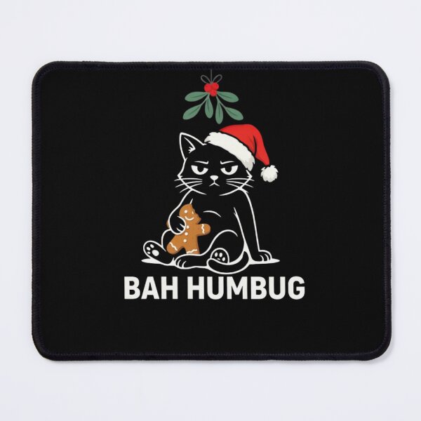 Item preview, Gothic Christmas Cat Bah Humbug - Alternative Indie Tee designed and sold by wyzin39.