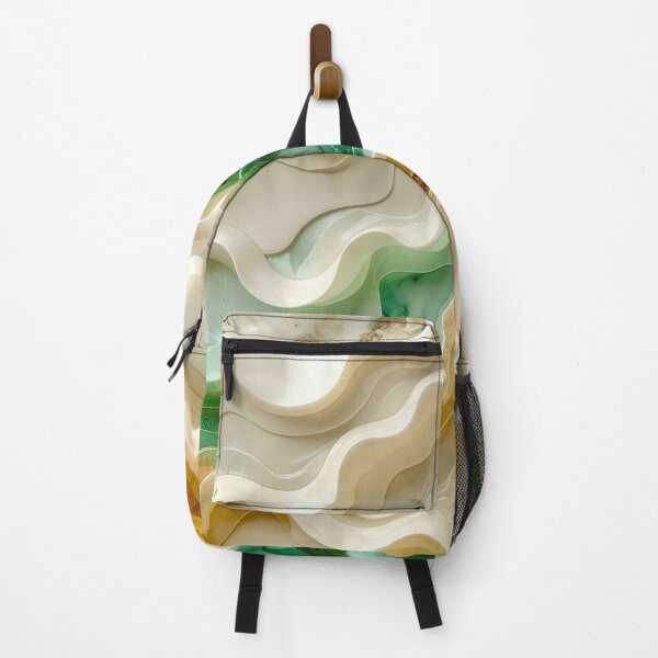 Item preview, Duality of Ivory Marble and Jade Waves designed and sold by Vicky Brago-Mitchell®.