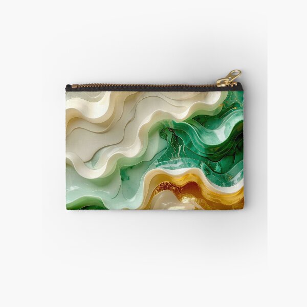 Item preview, Duality of Ivory Marble and Jade Waves designed and sold by Vicky Brago-Mitchell®.