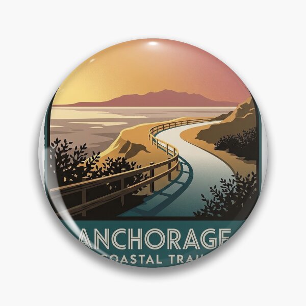 Item preview, Tony Knowles Coastal Trail Anchorage Alaska Emblem Sticker designed and sold by DetourDgn.