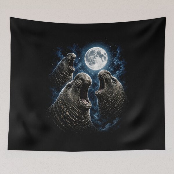 Item preview, Elephant Seal Lover Galaxy Moon designed and sold by Animavera.