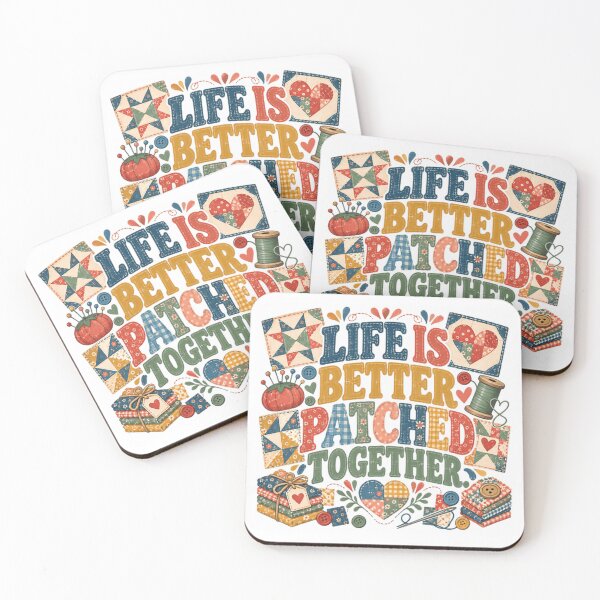 Item preview, Life Is Better Patched Together Quilting Sewing Crafter designed and sold by JonesFlora2025.