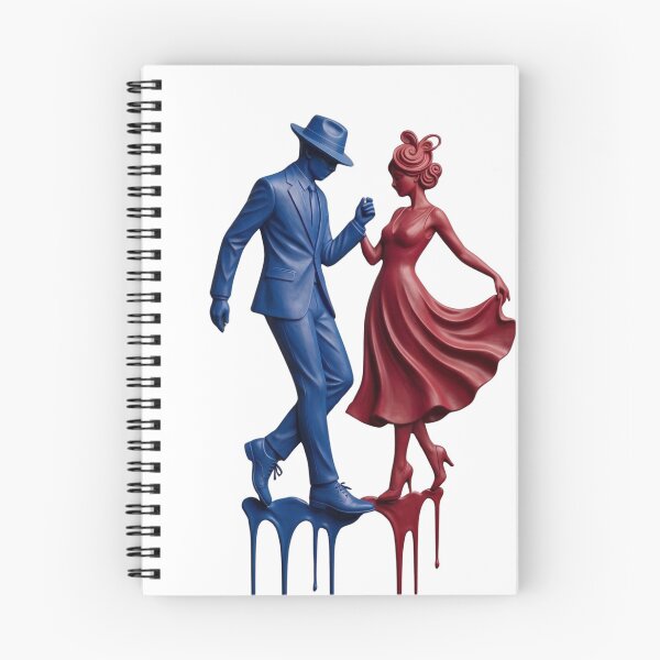 Item preview, Abstract Dancing Couple Melting Sculptures Print designed and sold by Pawfect Vibes Hub.