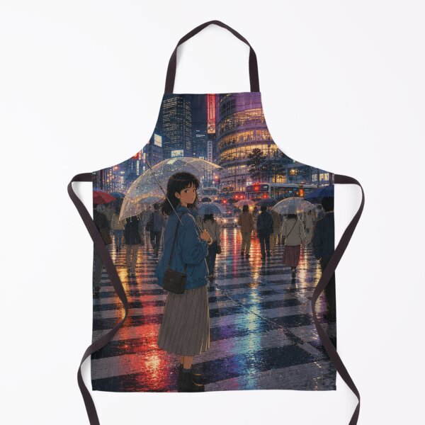 Item preview, Rainy Shibuya Crossing Anime Girl designed and sold by vekotpu.