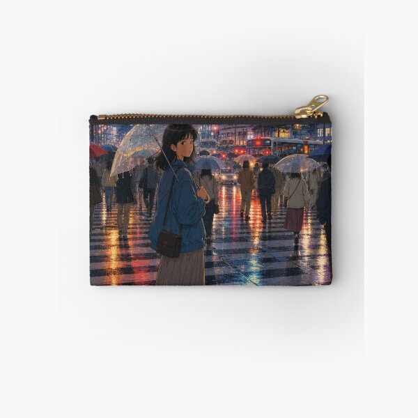Item preview, Rainy Shibuya Crossing Anime Girl designed and sold by vekotpu.