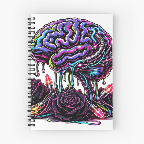 Item preview, Gothic Cyberpunk Dripping Brain with Black Roses Bed designed and sold by CraftyValley.