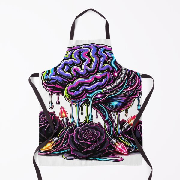 Item preview, Gothic Cyberpunk Dripping Brain with Black Roses Bed designed and sold by CraftyValley.