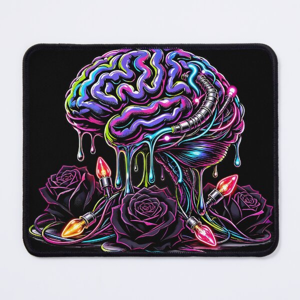 Item preview, Gothic Cyberpunk Dripping Brain with Black Roses Bed designed and sold by CraftyValley.