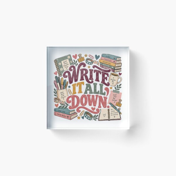 Item preview, Write It All Down Journaling Planner Writing Self Care designed and sold by JonesFlora2025.
