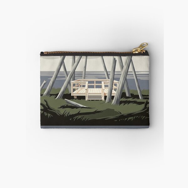 Item preview, Earthquake Park Ghost Forest Anchorage Alaska Badge Sticker designed and sold by DetourDgn.