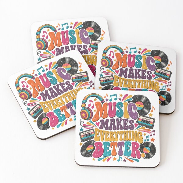 Item preview, Music Makes Everything Better Music Lover Retro Audio Fan designed and sold by JonesFlora2025.