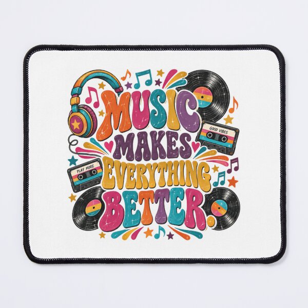 Item preview, Music Makes Everything Better Music Lover Retro Audio Fan designed and sold by JonesFlora2025.